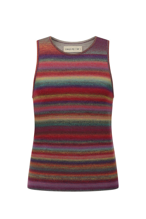 SWAYING 25 Fall/Winter Striped Wool Vest SW-SW25AW1T02C3S2-XC (Colorful) (SW25AW1T02C1S2)